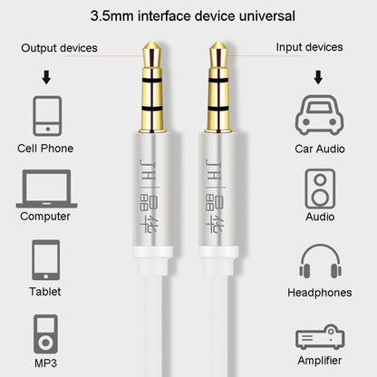 JINGHUA Audio Cable 3.5mm Male To Male AUX Audio Adapter Cable, Size: 2m(3 Knots Black) - Video & Audio Cable by JINGHUA | Online Shopping South Africa | PMC Jewellery | Buy Now Pay Later Mobicred