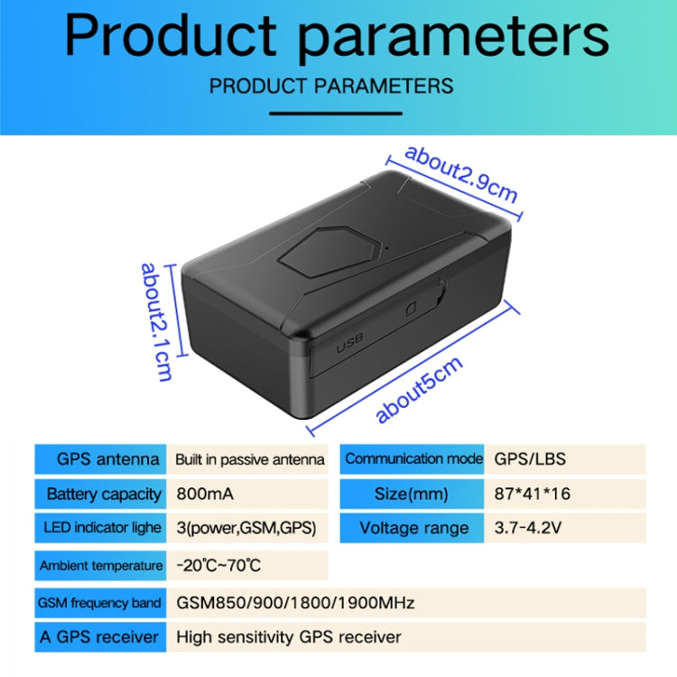 2G Car Motorcycle Waterproof GPS Tracking Locator(Box Packing) - Car Tracker by PMC TechLife | Online Shopping South Africa | PMC TechLife | Buy Now Pay Later Mobicred