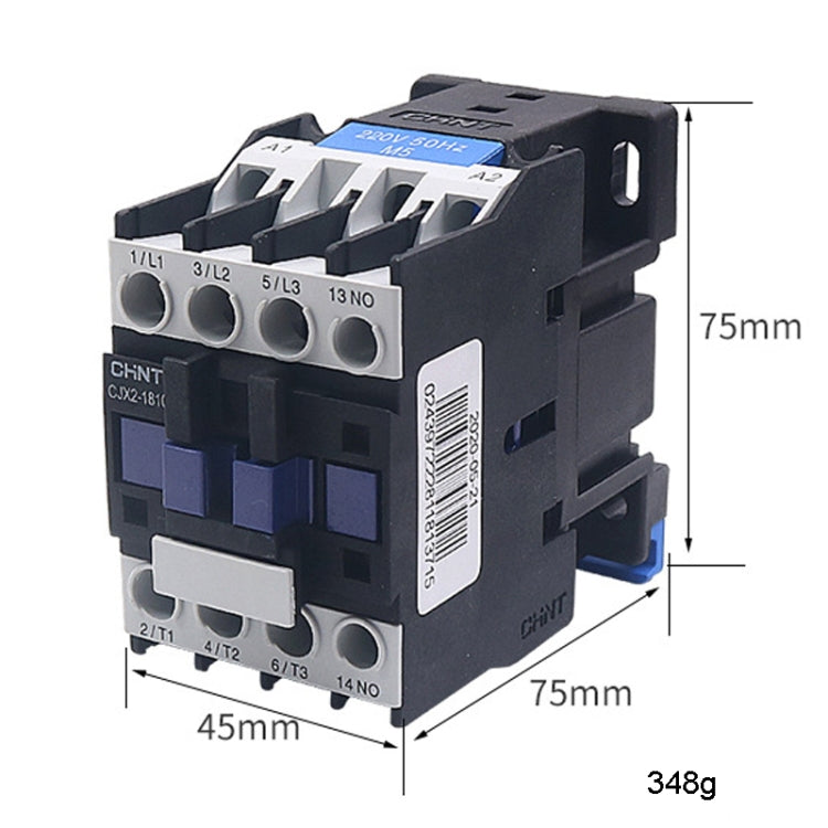 CHNT CJX2-1810 18A 220V Silver Alloy Contacts Multi-Purpose Single-Phase AC Contactor - Relays by CHNT | Online Shopping South Africa | PMC Jewellery | Buy Now Pay Later Mobicred