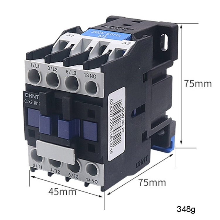 CHNT CJX2-1801 18A 220V Silver Alloy Contacts Multi-Purpose Single-Phase AC Contactor - Relays by CHNT | Online Shopping South Africa | PMC Jewellery | Buy Now Pay Later Mobicred