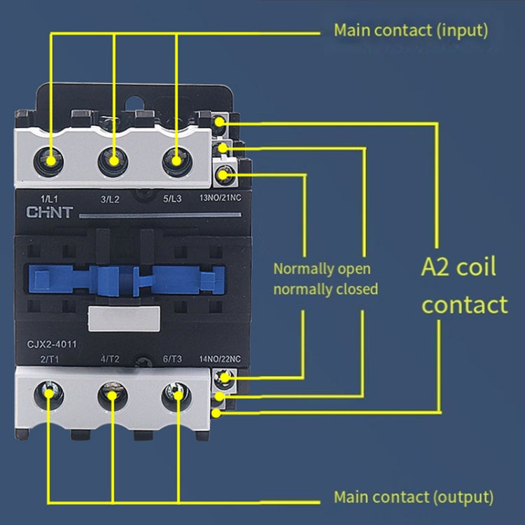 CHNT CJX2-9511 95A 220V Silver Alloy Contacts Multi-Purpose Single-Phase AC Contactor - Relays by CHNT | Online Shopping South Africa | PMC Jewellery | Buy Now Pay Later Mobicred