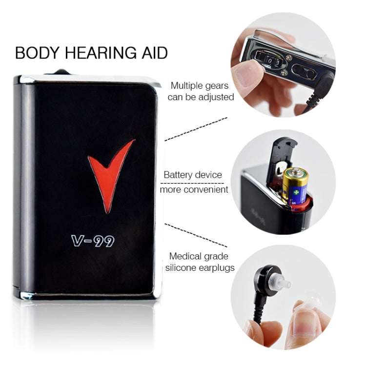 V99 Box Sound Amplifier Aid Hearing Aid Earphone - Hearing Aids by PMC TechLife | Online Shopping South Africa | PMC TechLife | Buy Now Pay Later Mobicred