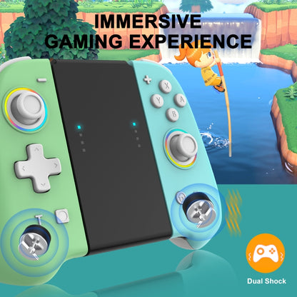 For Switch Joycon With Colorful Light Left And Right Handle(Black) - Gamepads by PMC Jewellery | Online Shopping South Africa | PMC Jewellery | Buy Now Pay Later Mobicred