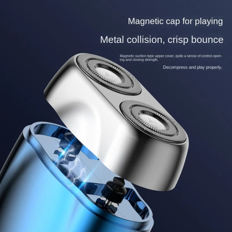 Double-head Mini Magnetic Shaver Portable Men Electric Shaver(Royal Blue) - Electric Shavers by PMC TechLife | Online Shopping South Africa | PMC TechLife | Buy Now Pay Later Mobicred