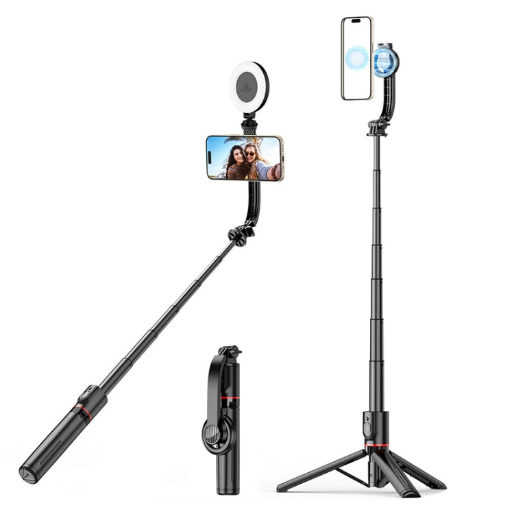 L20 Magnetic Bluetooth Selfie Stick Phone Holder Desktop Tripod With D07 Fill Light - Selfie Sticks by PMC Jewellery | Online Shopping South Africa | PMC Jewellery | Buy Now Pay Later Mobicred