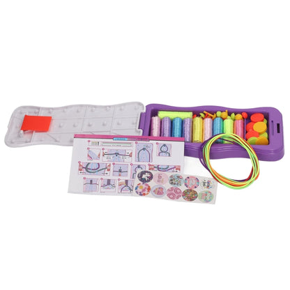 Hand Rope Weaver Set Rope Bracelet Making Tools Toy Weaving Materials(Pink) - Pretend Play Toys by PMC Jewellery | Online Shopping South Africa | PMC Jewellery