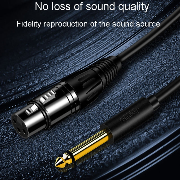 JINGHUA 6.5 Male To Female XLR Audio Cable 6.35 Three Core Balanced Microphone Mixer, Size: 10m(Black) - Microphone Audio Cable & Connector by JINGHUA | Online Shopping South Africa | PMC Jewellery | Buy Now Pay Later Mobicred