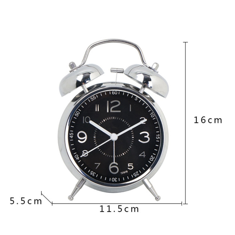 4.5 Inch Electroplated Metal Ring Bell Alarm Clock Quartz Clock With Night Light ?, Style: Red Copper B - Novelty Clock by PMc TechLife | Online Shopping South Africa | PMc TechLife | Buy Now Pay Later Mobicred