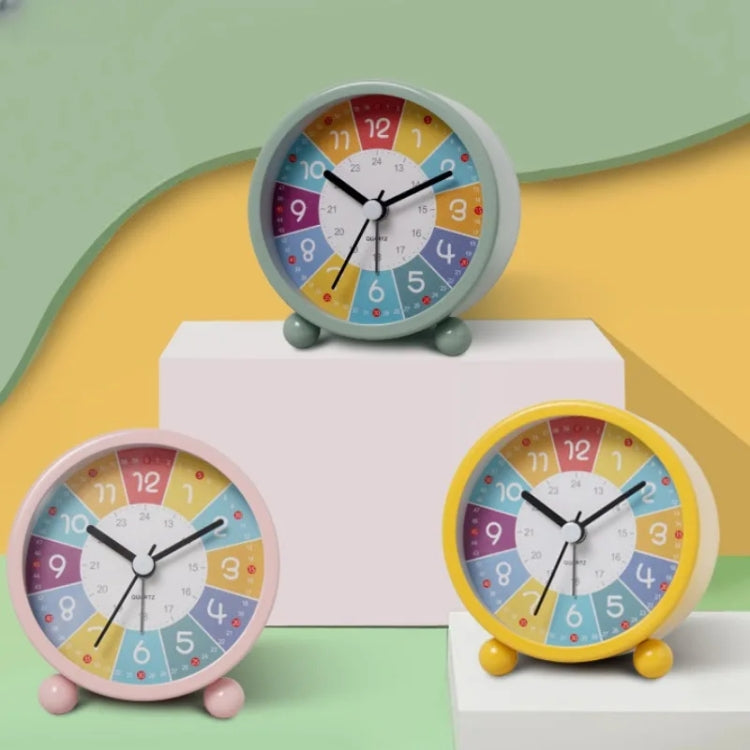 Children Educational Alarm Clock Desktop Mute Small Clock With Night Light, Style: Yellow - Novelty Clock by PMC Jewellery | Online Shopping South Africa | PMC Jewellery | Buy Now Pay Later Mobicred