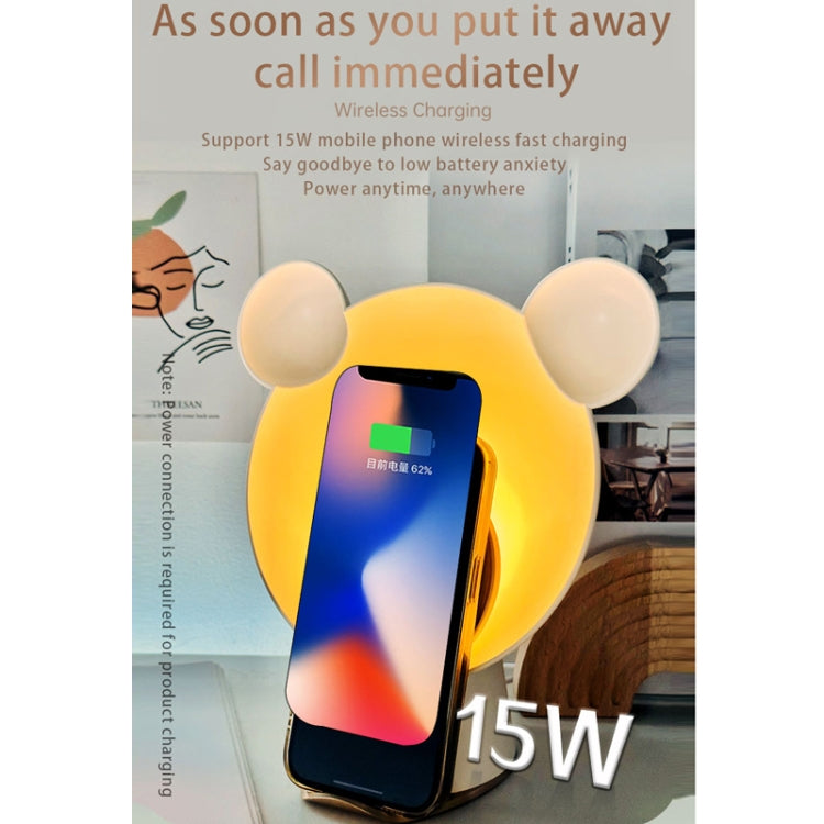 Night Light Smart Speaker Wireless Charging Atmosphere Light Alarm Clock(White) - Novelty Clock by PMc TechLife | Online Shopping South Africa | PMc TechLife | Buy Now Pay Later Mobicred