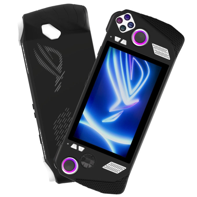 For ASUS ROG Ally Game Console Silicone Protective Cover + Button Cap Set Pocket Gaming Accessories(Black) - Cases by PMC TechLife | Online Shopping South Africa | PMC TechLife | Buy Now Pay Later Mobicred