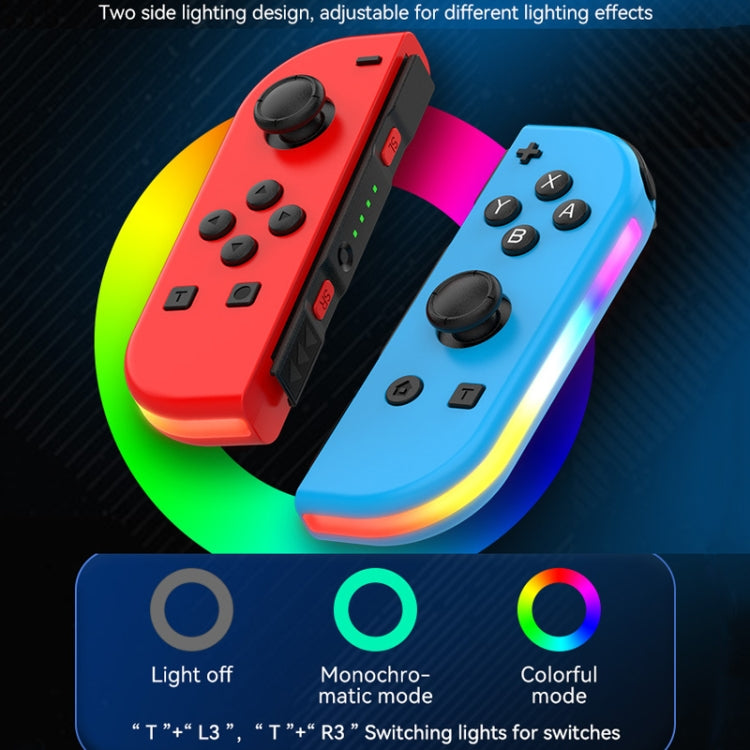 JOY-02 Gaming Left And Right Handle With RGB Lights Body Feel Bluetooth Gamepad For Switch / Switch OLED / Switch Pro / Switch Lite / Switch Joycon(Green Blue) - Gamepads by PMC Jewellery | Online Shopping South Africa | PMC Jewellery | Buy Now Pay Later Mobicred