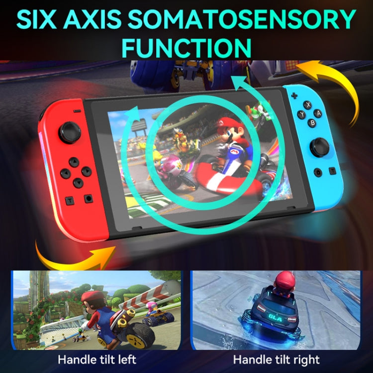 JOY-02 Gaming Left And Right Handle With RGB Lights Body Feel Bluetooth Gamepad For Switch / Switch OLED / Switch Pro / Switch Lite / Switch Joycon(White) - free shipping - PMC Jewellery - Order now!