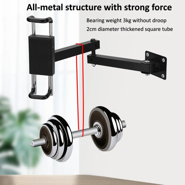 Tablet Wall Mount Holder Foldable Extendable Aluminum Alloy Mount With Anti Theft Security Lock - Lazy Bracket by PMC TechLife | Online Shopping South Africa | PMC TechLife
