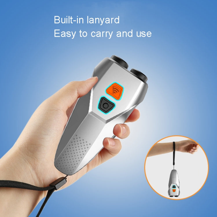 Ultrasonic Dog Repeller Stop Barker Dual Probe High Power Repeller Handheld Dog Trainer(Silver) - Training Aids by PMC TechLife | Online Shopping South Africa | PMC TechLife | Buy Now Pay Later Mobicred