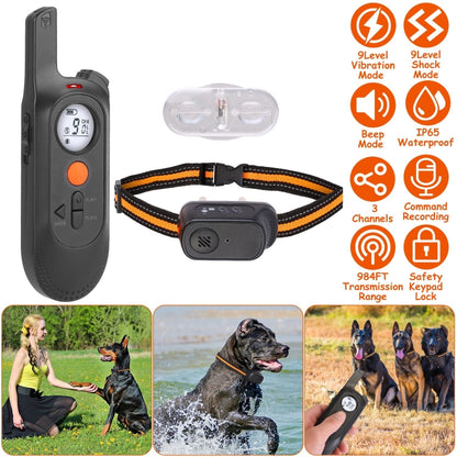 Barking Device Charging Waterproof Collar Remotely Control Dog Trainer - Training Aids by PMC Jewellery | Online Shopping South Africa | PMC Jewellery | Buy Now Pay Later Mobicred