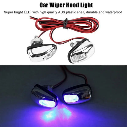 Car Wiper Sprayer Spray Decorative Lamp LED Hood Spray Lights(White) - Decorative Lights by PMC Jewellery | Online Shopping South Africa | PMC Jewellery | Buy Now Pay Later Mobicred