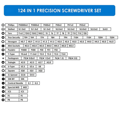 124 In 1 Multipurpose Manual Screwdriver Set Household Cell Phone Computer Repair Tools - Screwdriver Set by PMC Jewellery | Online Shopping South Africa | PMC Jewellery