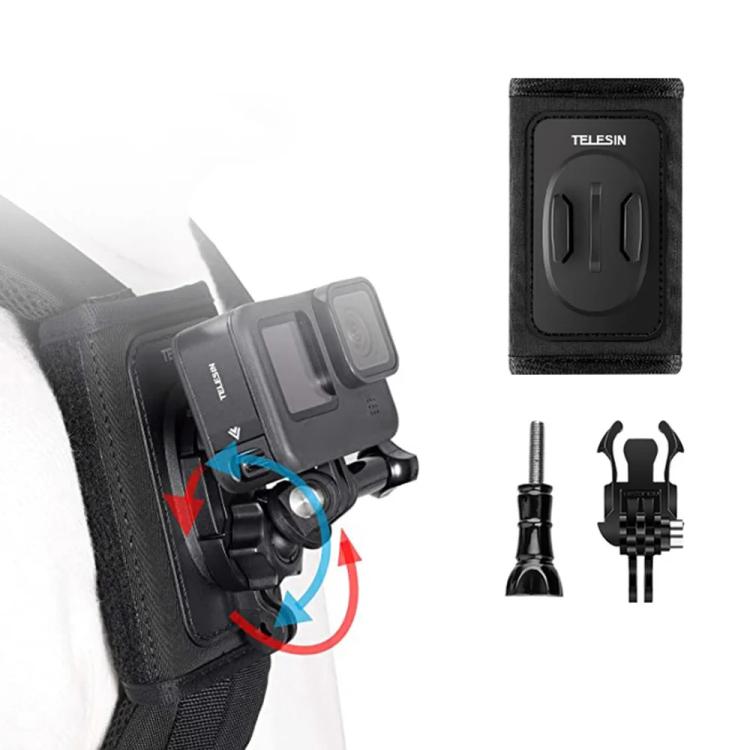 TELESIN Backpack Shoulder Strap Bracket Mount for GoPro Hero / Insta360 /  SJCAM / DJI Action Accessories, Spec: Set B - Backpack Clip by TELESIN | Online Shopping South Africa | PMC TechLife | Buy Now Pay Later Mobicred