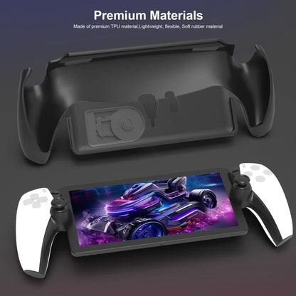 For PlayStation Portal Handle JYS TPU Protective Case With Stand(Black) - Cases by JYS | Online Shopping South Africa | PMC Jewellery | Buy Now Pay Later Mobicred