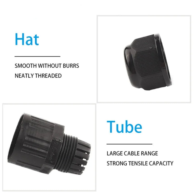 Outdoor T-Wire Terminal Block Three Pole Male And Female Docking Waterproof Connector(Black) - Connector & Plug by PMC Jewellery | Online Shopping South Africa | PMC Jewellery | Buy Now Pay Later Mobicred