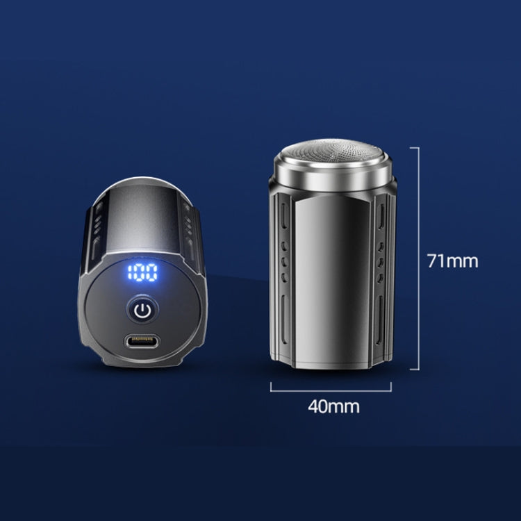 Smart Digital Display Electric Shaver Rechargeable Pocket Razor, Spec: 6 Leaf Knife Head Guncolor - Shavers & Accessories by PMC TechLife | Online Shopping South Africa | PMC TechLife | Buy Now Pay Later Mobicred