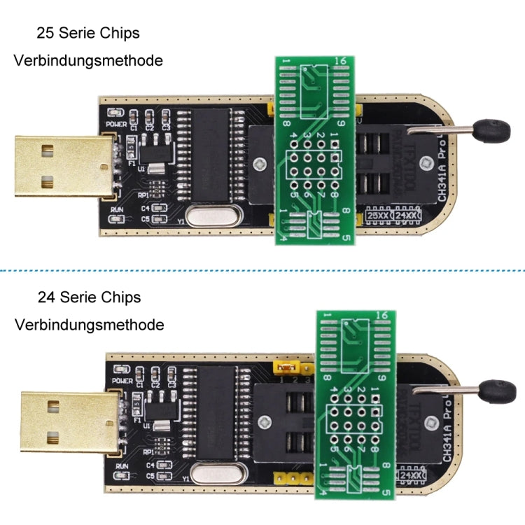 Test Clip With 2 Board+CH341A Programmer Module USB Motherboard Routing Liquid Crystals Disassembly Free SOP8 Test Tool - MCU Tools by PMC Jewellery | Online Shopping South Africa | PMC Jewellery