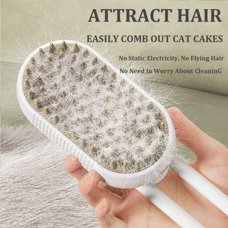 Pet Electric Spray Comb Rechargeable Cat Steamy Grooming Brush Cleaning Tool(White) - Brushes & Combs by PMC TechLife | Online Shopping South Africa | PMC TechLife