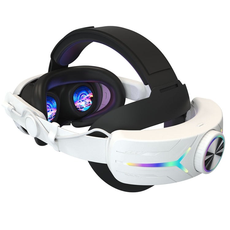 For Meta Quest 3 USB Rechargeable RGB Lighting Effect Adjustable Foldable Headset(Elite) - VR Accessories by PMC Jewellery | Online Shopping South Africa | PMC Jewellery | Buy Now Pay Later Mobicred