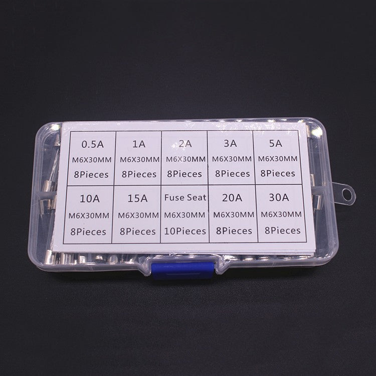 72pcs /Box 6x30mm Glass Fuse 0.5A-30A Insurance Pipe / - Fuse by PMC TechLife | Online Shopping South Africa | PMC TechLife