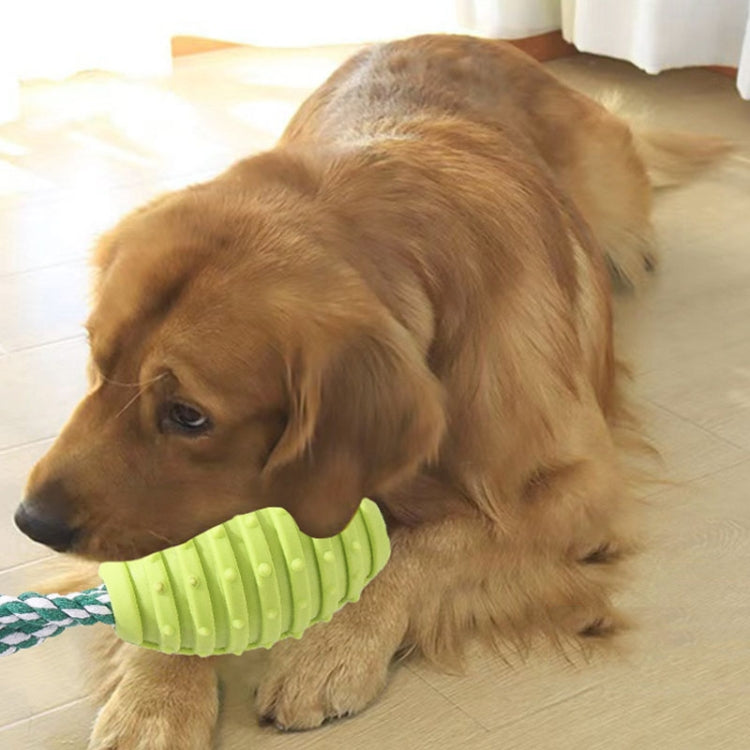 Dog Teething Toy Knot Pet Bite Resistant Teeth Cleaning Cotton Rope Ball(Green) - Rope Toys by PMC Jewellery | Online Shopping South Africa | PMC Jewellery