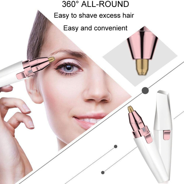 2 In 1 Electrical Eyebrow Trimmer Ladies Shaver Eyebrow Shapers, Model: USB Charging White - Hair Removal by PMC TechLife | Online Shopping South Africa | PMC TechLife | Buy Now Pay Later Mobicred
