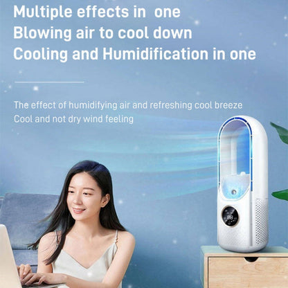 Desk Bladeless Humidification Electric Fan Six Gear Adjustable with LED Light Timing Function(Blue) - Electric Fans by PMC Jewellery | Online Shopping South Africa | PMC Jewellery | Buy Now Pay Later Mobicred