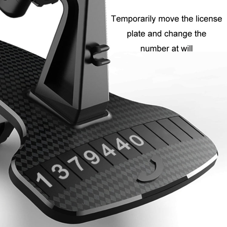 Magnetic Mobile Phone Car Holder Dashboard Parking Number Plate(X1+C1 Black) - Car Holders by PMC TechLife | Online Shopping South Africa | PMC TechLife | Buy Now Pay Later Mobicred