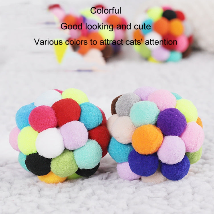 6cm Pet Toys Sound Ball Plush Self-Help Relief Bite Resistant Teething Cats And Dog Toy Balls(Colorful) - Stuffed Toys & Cottony by PMC Jewellery | Online Shopping South Africa | PMC Jewellery