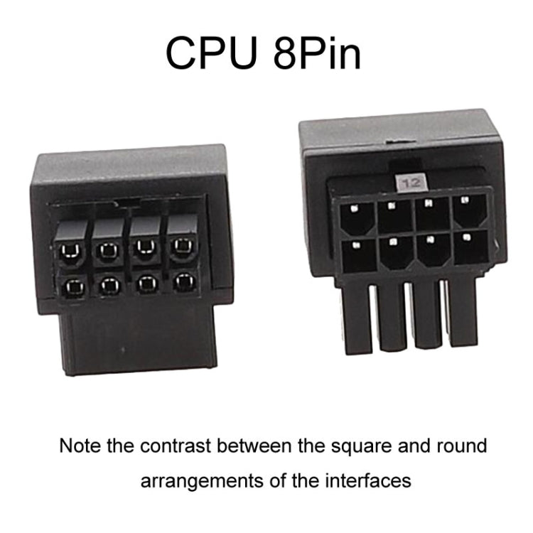 Reverse Curve B Type Motherboard CPU 8Pin Power Steering Connector Interface Steering Header 90 Degree Adaptor - Others by PMC TechLife | Online Shopping South Africa | PMC TechLife