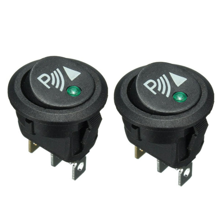 2pcs KCD1-102N Round 3Pin Rocker Switch LED Light 12V Car Modification Reverse Sensor Switch - Car Switches by PMC TechLife | Online Shopping South Africa | PMC TechLife | Buy Now Pay Later Mobicred