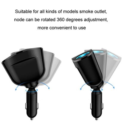 Dual USB Type-C Real-time Digital Display Cigarette Lighter Expansion Car Charger, Model: QC3.0+2.4A Dual A+C - Car Charger by PMC Jewellery | Online Shopping South Africa | PMC Jewellery | Buy Now Pay Later Mobicred