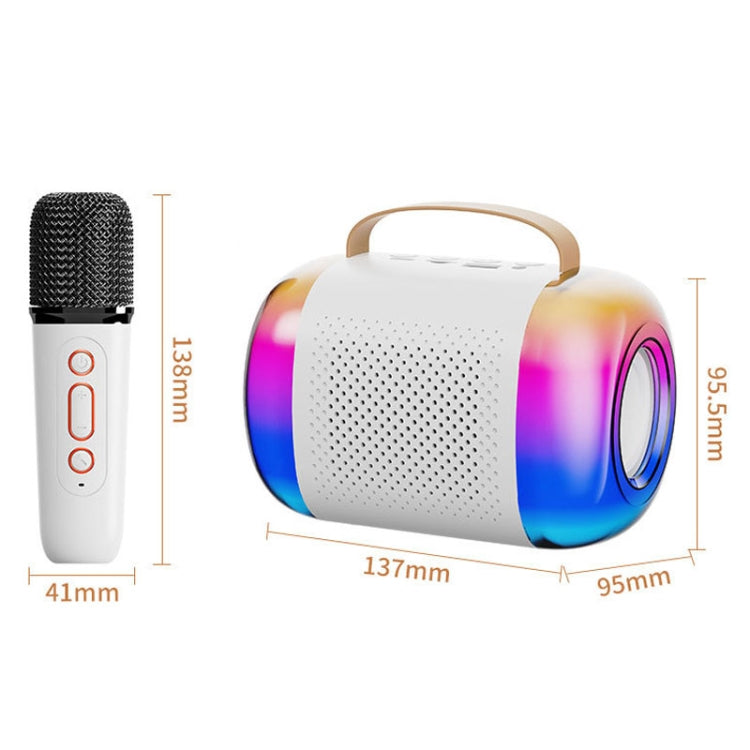 Y5 1 Microphone Portable Bluetooth Speaker Home And Outdoor Wireless Karaoke Audio(Pink) - Microphone by PMC TechLife | Online Shopping South Africa | PMC TechLife | Buy Now Pay Later Mobicred