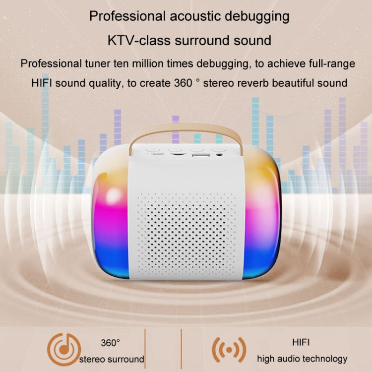 Y5 1 Microphone Portable Bluetooth Speaker Home And Outdoor Wireless Karaoke Audio(White) - Microphone by PMC Jewellery | Online Shopping South Africa | PMC Jewellery | Buy Now Pay Later Mobicred