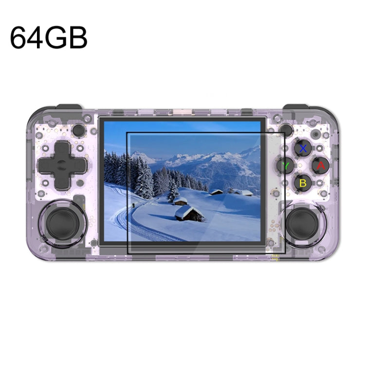 ANBERNIC RG35XX H Handheld Game Console 3.5 Inch IPS Screen Linux System 64GB(Transparent Purple) - Pocket Console by ANBERNIC | Online Shopping South Africa | PMC Jewellery | Buy Now Pay Later Mobicred