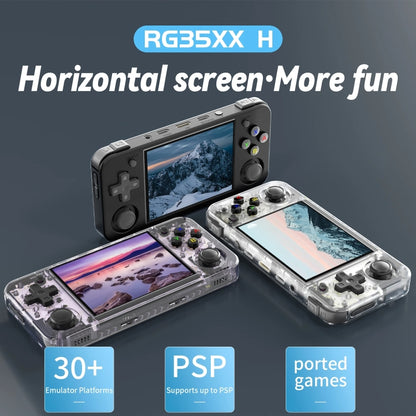 ANBERNIC RG35XX H Handheld Game Console 3.5 Inch IPS Screen Linux System 64GB(Transparent Purple) - Pocket Console by ANBERNIC | Online Shopping South Africa | PMC Jewellery | Buy Now Pay Later Mobicred