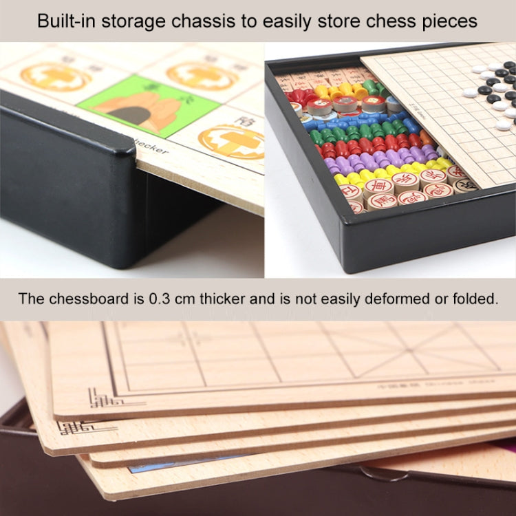 3 in 1 B Model Wooden Multifunctional Parent-Child Interactive Children Educational Chessboard Toy Set - Table Games by PMC Jewellery | Online Shopping South Africa | PMC Jewellery | Buy Now Pay Later Mobicred