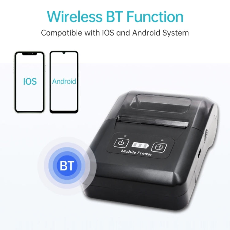 58mm Portable USB Charging Home Phone Bluetooth Thermal Printer(UK Plug) - Printer by PMC Jewellery | Online Shopping South Africa | PMC Jewellery | Buy Now Pay Later Mobicred