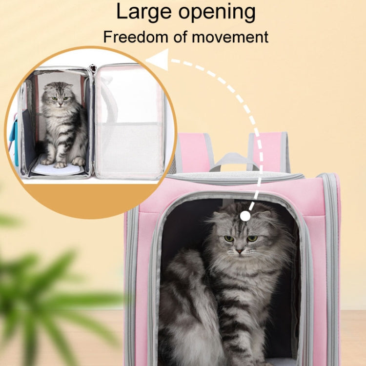 Square Foldable Cats Backpack Pets Outdoor Portable Double Shoulder Bag(Model 8 Blue) - Pet Storages & Bags by PMC TechLife | Online Shopping South Africa | PMC TechLife | Buy Now Pay Later Mobicred