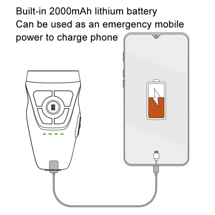 Dual Ultrasonic Repeller Pet Stop Barker With Mobile Power Supply Flashing Lighting Horn Function(Grey) - Training Aids by PMC TechLife | Online Shopping South Africa | PMC TechLife | Buy Now Pay Later Mobicred