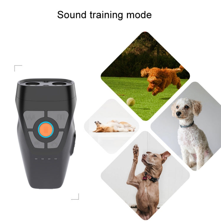 Dual Ultrasonic Repeller Pet Stop Barker With Mobile Power Supply Flashing Lighting Horn Function(Grey) - Training Aids by PMC Jewellery | Online Shopping South Africa | PMC Jewellery | Buy Now Pay Later Mobicred