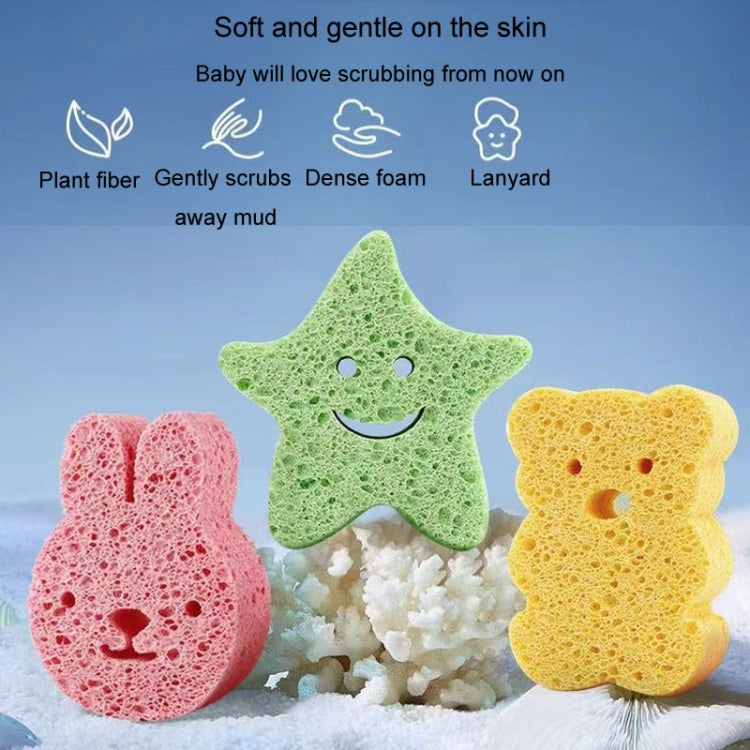 Baby Bathing Wood Pulp Sponge Cute Cartoon Soft Bath Sponge Bath Scrubber, Model: Bear - Bath Brushes & Sponges by PMc TechLife | Online Shopping South Africa | PMc TechLife | Buy Now Pay Later Mobicred