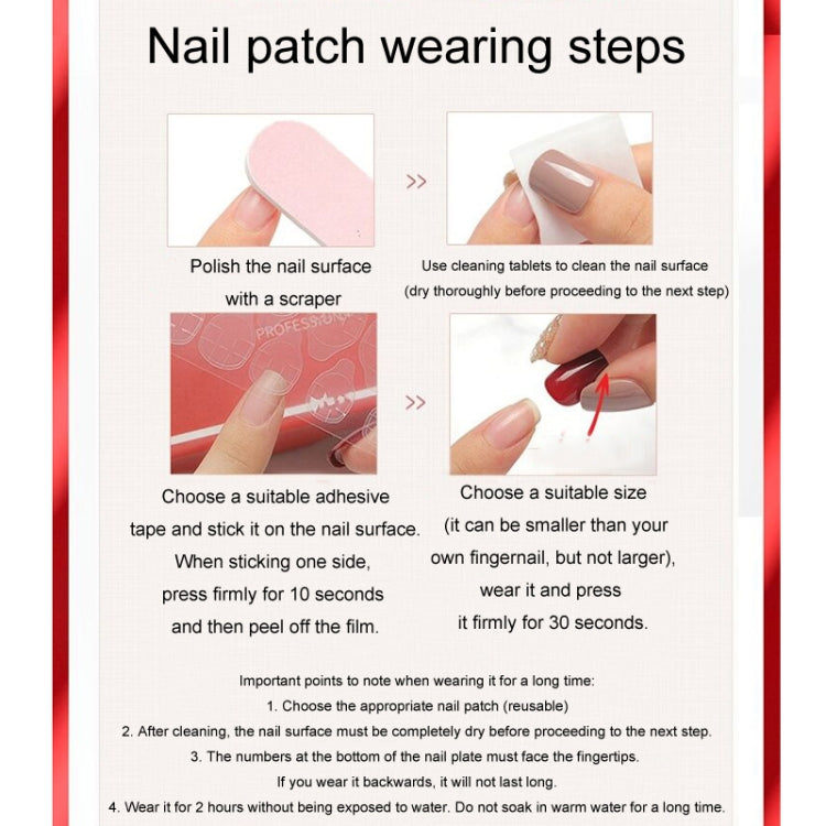 24pcs/box Handmade Nail Glitter Nail Jelly Glue Finished Patch, Color: BY24(Wear Tool Bag) - Nail Stickers by PMC Jewellery | Online Shopping South Africa | PMC Jewellery | Buy Now Pay Later Mobicred