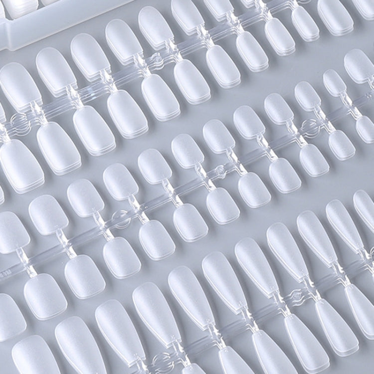 10pairs Of 100pcs/Box Frosted False Nails Artificial Tip, Shape: Long Ellipse XS - free shipping - PMC Jewellery - Order now!